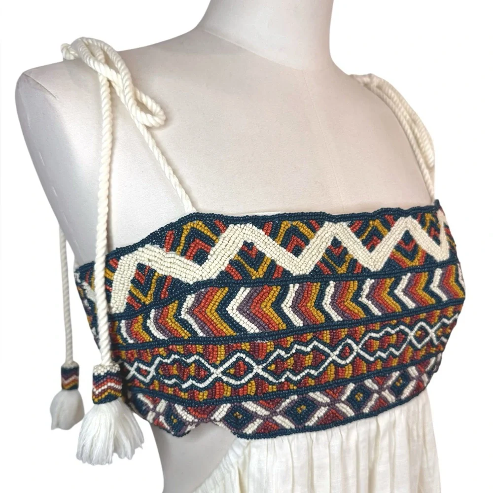 Free People Phoenix Beaded Maxi Boho Dress size M